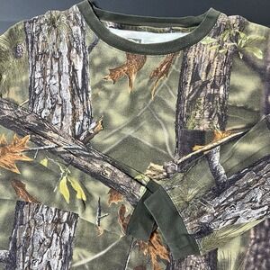 Long Leaf Camo Long Sleeve Pocket Tshirt Men's 2XL Outdoors Nature Grunge